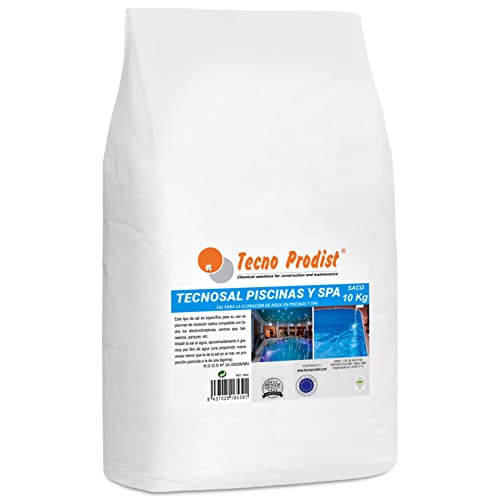 Tecno Prodist TECNOSEL Piscines (10 Kg Sac) Sel spécial pour piscines, Spa ou Jacuzzis - Facile à appliquer