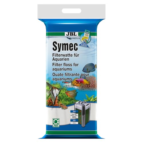 JBL Symec Ouate filtrante 500g, Ouate filtrante pour filtre d'aquarium contre toutes les turbidités de l'eau